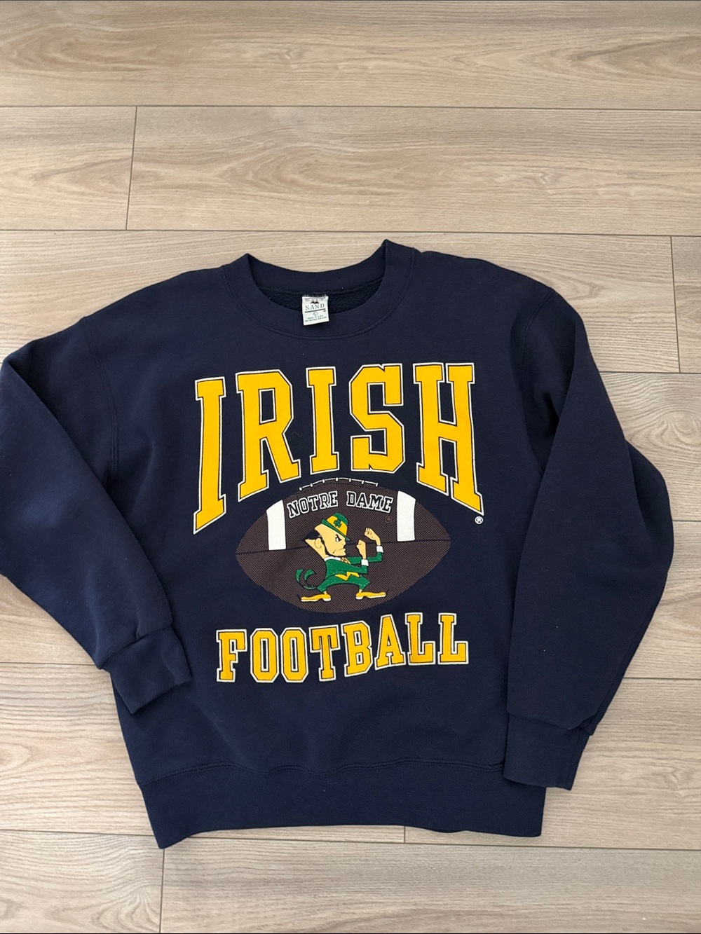 *VINTAGE* Notre Dame Irish Football Navy Crewneck Sweatshirt